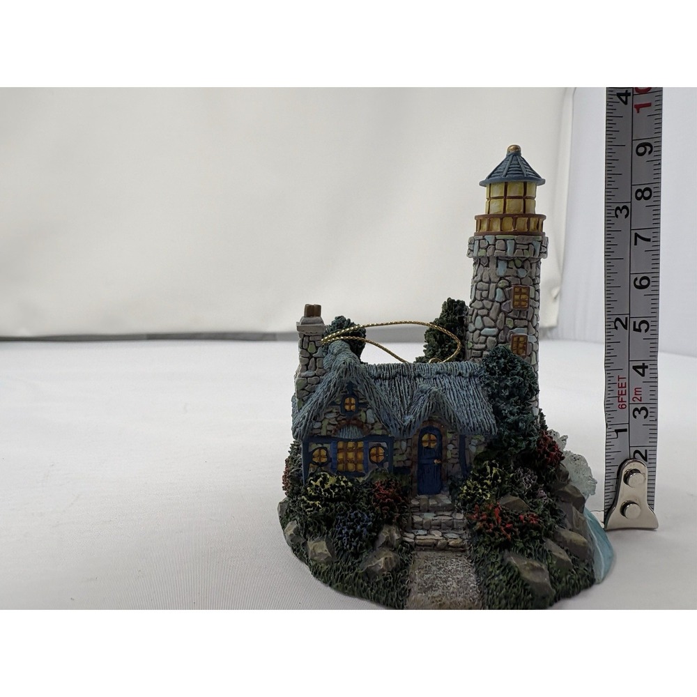Vintage Thomas Kinkade Illuminated Series Ornament "Cottage Shore Lighthouse" - Picture 9 of 9